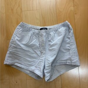 Blue and White Striped Boxer Short